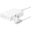 Image de Chargeur secteur GaN 4 ports USB-C® Belkin BoostCharge Pro 200 W Blanc avec cordon d'alimentation 1,5 m