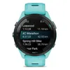 Image de Montre connectée Garmin Forerunner® 265 Music 46 mm Bluetooth Turquoise avec bracelet silicone Bleu
