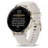 Image de Montre connectée Garmin Venu 3S 41mm en acier Soft Gold, boîtier ivoire et bracelet en silicone ivoire