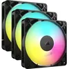 Image de Pack de 3 ventilateurs PC Corsair RS120 ARGB 120 mm noir