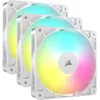 Image de Pack de 3 ventilateurs PC Corsair RS120 ARGB 120 mm blanc