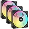 Image de Pack de 3 ventilateurs PC Corsair iCUE LINK QX120 RGB 120 mm noir