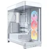Image de Boîtier PC gaming Corsair Frame 4500X LX-R moyen tour blanc ARGB avec panneau de verre incurvé