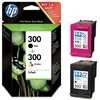 Image de Pack de 2 Cartouches d'encre HP 300 Noir et Trois Couleurs