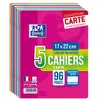 Image de Lot de 5 cahiers Seyès Oxford Color Life 17 x 22 cm Modèle aléatoire