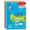 Image de Lot de 5 cahiers grand format Oxford Seyès Color Life 24 x 32 cm Modèle aléatoire