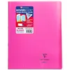 Image de Cahier Clairefontaine Koverbook protège-cahier piqué polypro 96 pages Séyès 24 x 32 cm Rose Transparent