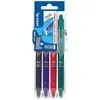 Image de Set 4 stylos Pilot Pen Frixion Clicker 07 Noir Bleu Rouge et Vert