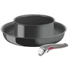 Image de Set Casserole Poêle et Poignée amovible Tefal Ingenio Renew L2609302 Gris Hippo Iron