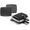 Image de Gaufrier et croque-monsieur avec 2 plaques Lagrange 039425 1000 W Noir
