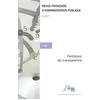Image de Politiques de transparence - Ecole Nationale D'ad - Documentation Francaise - broché - Revue