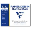 Image de Pochette papier à dessin Clairefontaine 12 feuilles 24x32