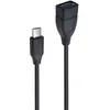 Image de Adaptateur Accsup USB-A vers USB-C 15 cm Noir