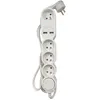 Image de Multiprise avec 4 ports Accsup + 2 ports USB 1,5 m Blanc