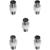 Image de Kit Accsup de 5 adaptateurs coaxial TV Blanc