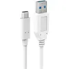 Image de Câble Accsup USB-C mâle vers USB-A 3.0 mâle 1 m Blanc