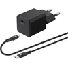 Image de Chargeur secteur Wefix 20 W Noir + Câble USB Type C 1 m