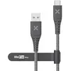 Image de Câble renforcé Wefix Pro USB-A vers USB-C 240 W 1m Gris