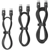 Image de Lot de 3 câbles Wefix USB-C vers USB-C Noir pour Smartphone Tablette et PC