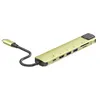 Image de Hub USB-C 7-en-1 Accsup Jaune agrume