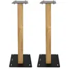 Image de Pieds d'enceintes Enova Hifi Majesty 80 Noir et Bois vendus par paire