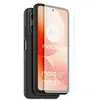 Image de Coque arrière semi-rigide et Protège-écran en verre trempé Casr Noir et Transparent pour Motorola Moto E15 et G05