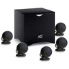 Image de Pack de 5 enceintes surround Cabasse Satellite Alcyone 3 Noir mat + 1 caisson de basses
