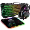 Image de Pack gaming 4 en 1 Clavier + Souris + Tapis de souris + Casque Spirit Of Gamer Ultimate 300 Noir