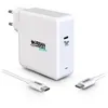 Image de Chargeur secteur GaN USB-C Eco-conçue 100 Watts Urban Factory Cyclee Blanc