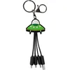Image de Chargeur universel 3 en 1 Yello koko Andy USB-A vers USB-C Micro et Lightning 15 cm Soucoupe Noir