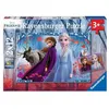 Image de Puzzles 2 x 12 pièces Ravensburger Voyage vers l'inconnu Disney Frozen La Reine des Neiges 2