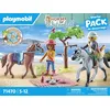 Image de Playmobil Le club d'équitation 71470 Amelia et Ben avec chevaux