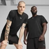 Image de PUMA T-shirt logo CAT chiné TAD ESSENTIELS Homme, Vêtements, Noir, M