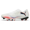 Image de PUMA Chaussures de football basses FUTURE 8 MATCH FG/AG Unisexe, Chaussures, Blanc, 46