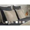 Image de 2 taies d'oreiller 100% Coton 65x65 - Réversible Vert & Beige