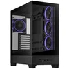 Image de Boîtier PC ASUS A31 PLUS moyen tour noir ARGB avec panneau latéral et avant verre trempé