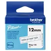 Image de Ruban d'étiquette Brother BTAG-135 Blanc sur transparent pour P-touch PT-N10 PT-N20 et PT-N25BT