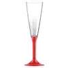 Image de 20 Flûtes maxi avec pieds - Rouge Transparent KIT VERRES 3- ROUGE TR