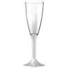 Image de 20 Flûtes avec pieds - Blanc perlé KIT VERRES 4- BLANC PERLE