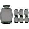 Image de LOT de 6 vases Elisa Gris Quartz 16 cm KIT11969-21