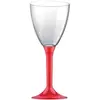 Image de 20 Verres avec pieds - Rouge Transparent KIT VERRES 2 - ROUGE TR