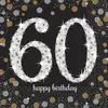 Image de Serviettes : 60 Happy Birthday x 16 511547