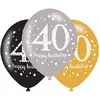 Image de Ballon 40 ans : Happy birthday x6 9900739