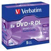Image de Verbatim DVD+R DL 8.5 Go 8x 240 min (par 5, boitier jewel)