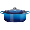 Image de LE CREUSET Cocotte ovale SIGNATURE 31cm 6,3l Azure bleu