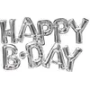 Image de Guirlande ballons aluminium "Happy B-Day" - 76 x 48 cm - Argent 3309501
