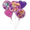Image de Bouquet de 5 Ballons alu - Pat'Patrouille™ - Stella et Everest 3482801