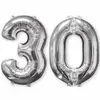 Image de Ballon Aluminium 66 cm : 30 ans - Argent 3581701
