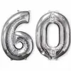 Image de Ballon Aluminium 66 cm : 60 ans - Argent 3582001