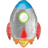 Image de Ballon en aluminium XL : Blast off birthday : 73 cm 3848001